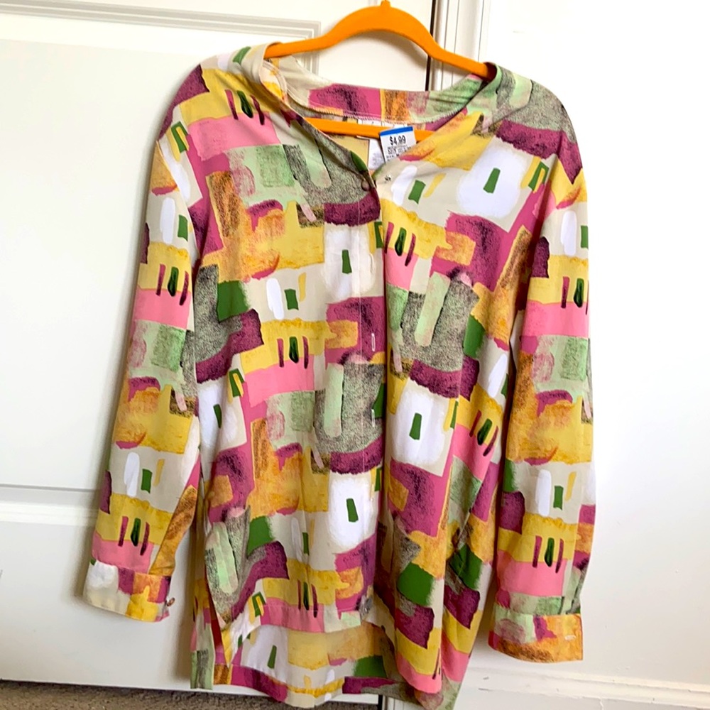 Color block blouse
